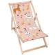 Leżak drewniany Pink Cartoon Dogs-M