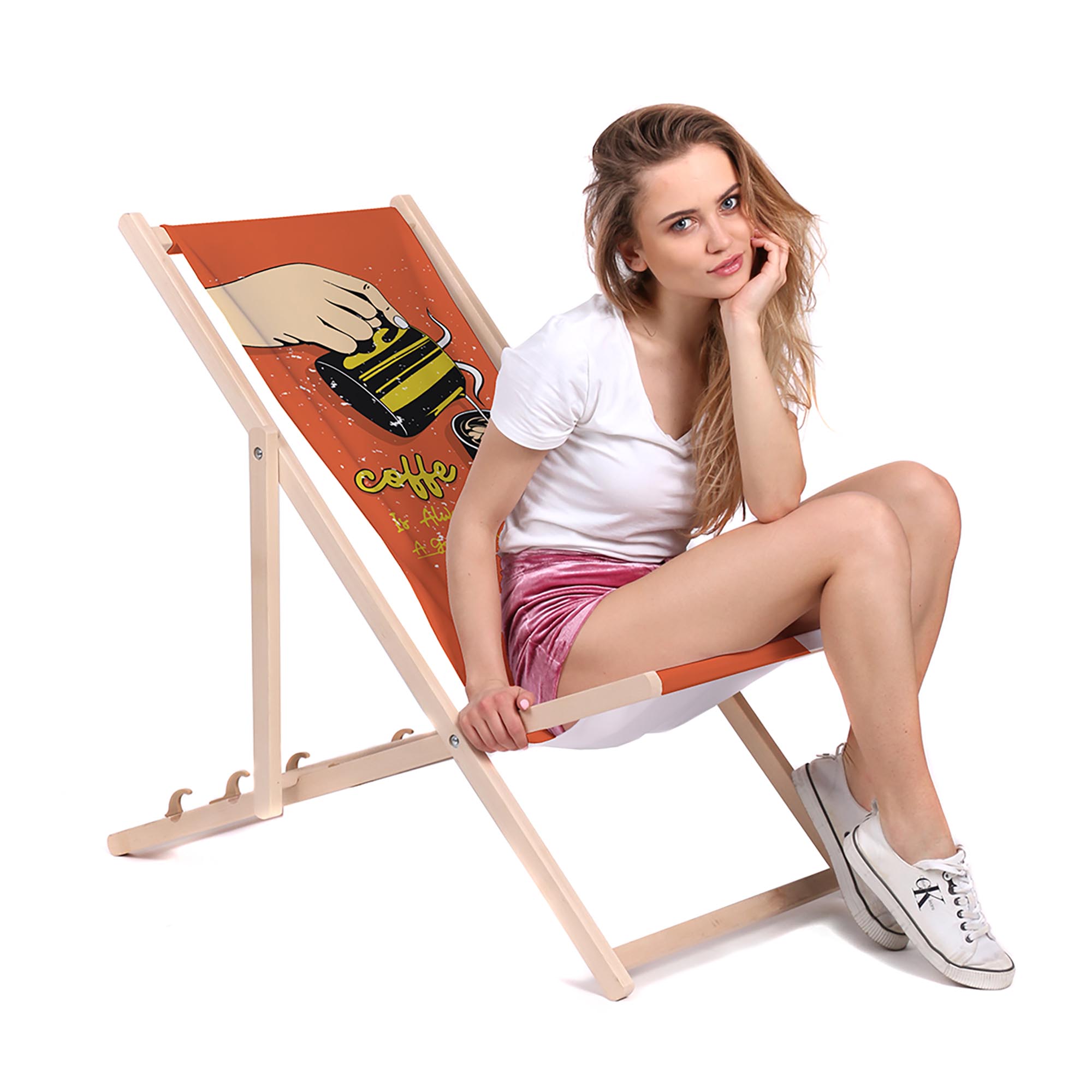 Wooden Deck Chair Coffee is Always a Good Idea