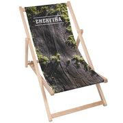 Wooden Deck Chair Retired Woman