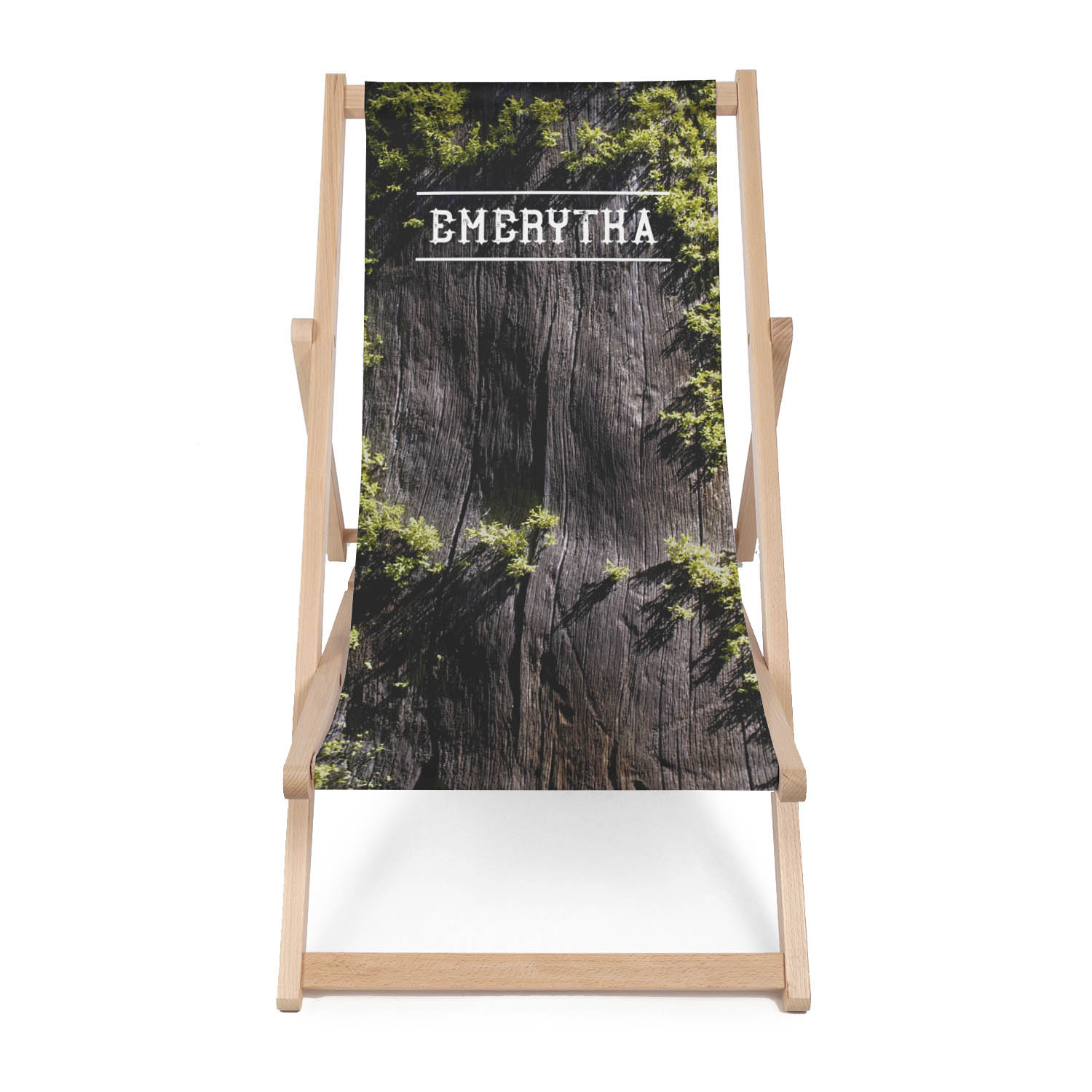 Wooden Deck Chair Retired Woman