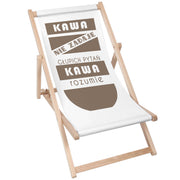 Drevené ležadlo Káva nekladie otázky
