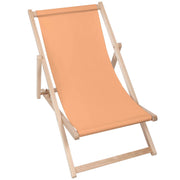 Wooden deck chair Basic-M-BEIGE