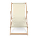 Wooden deck chair Basic-M-CREME