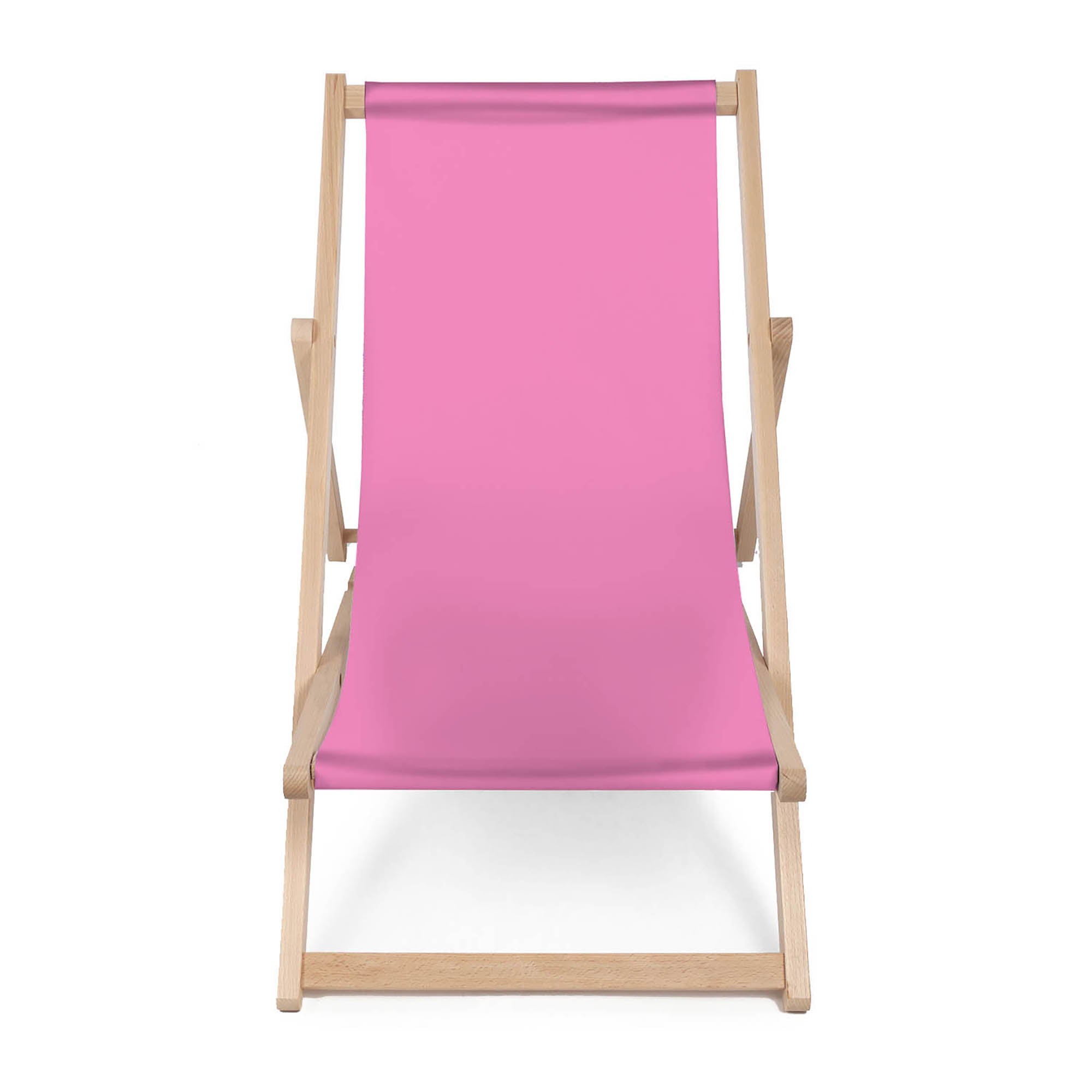 Wooden Deck Chair Basic-M-PINK