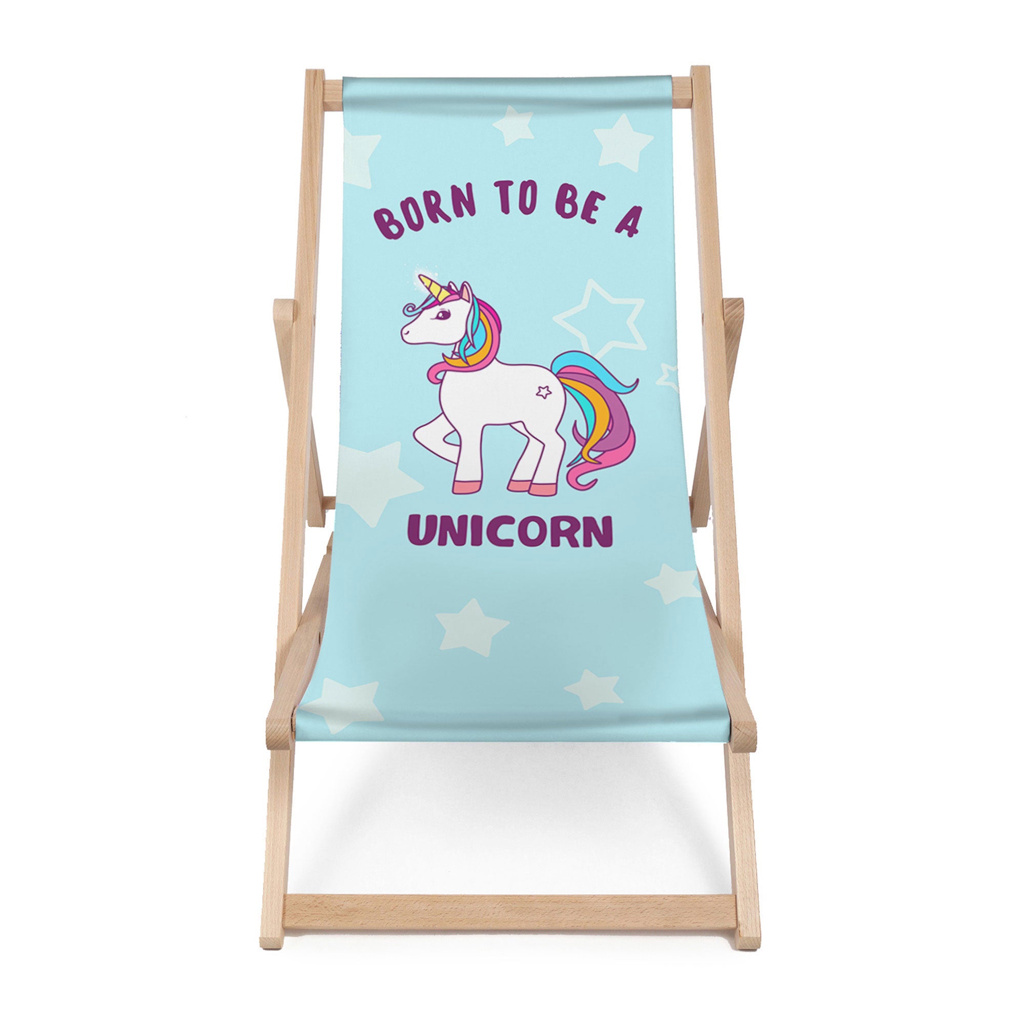 Drevené ležadlo Born to be a unicorn-M