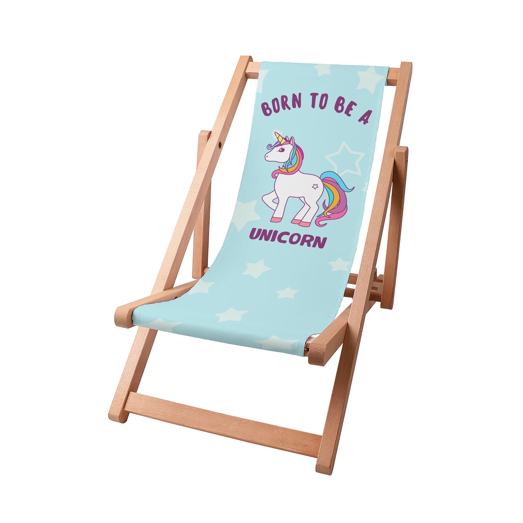 Drevené ležadlo Born to be a unicorn