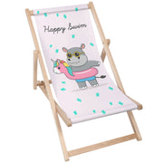 Leżak drewniany Happy Swim Girl-M
