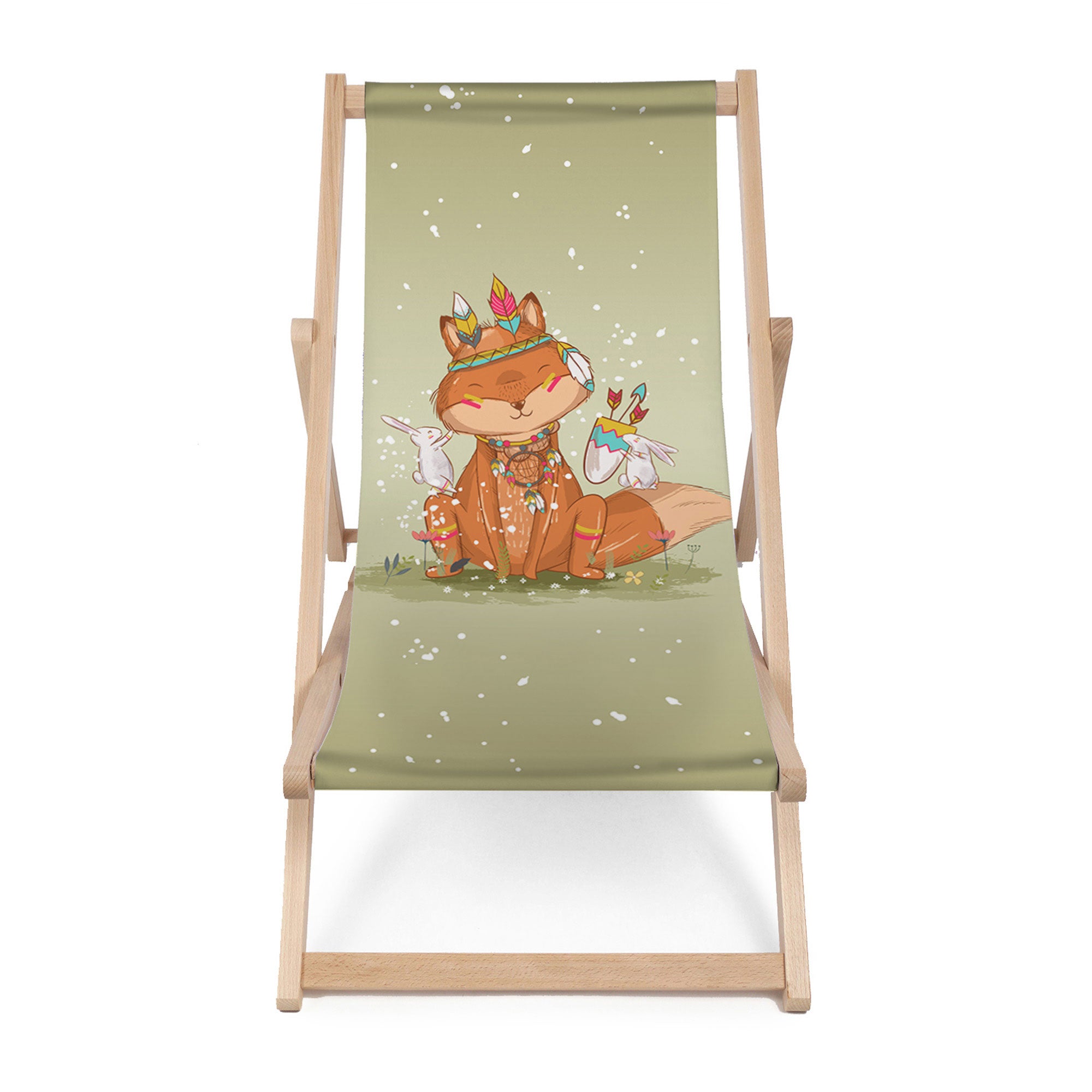 Drevené ležadlo Little Fox Boho-M