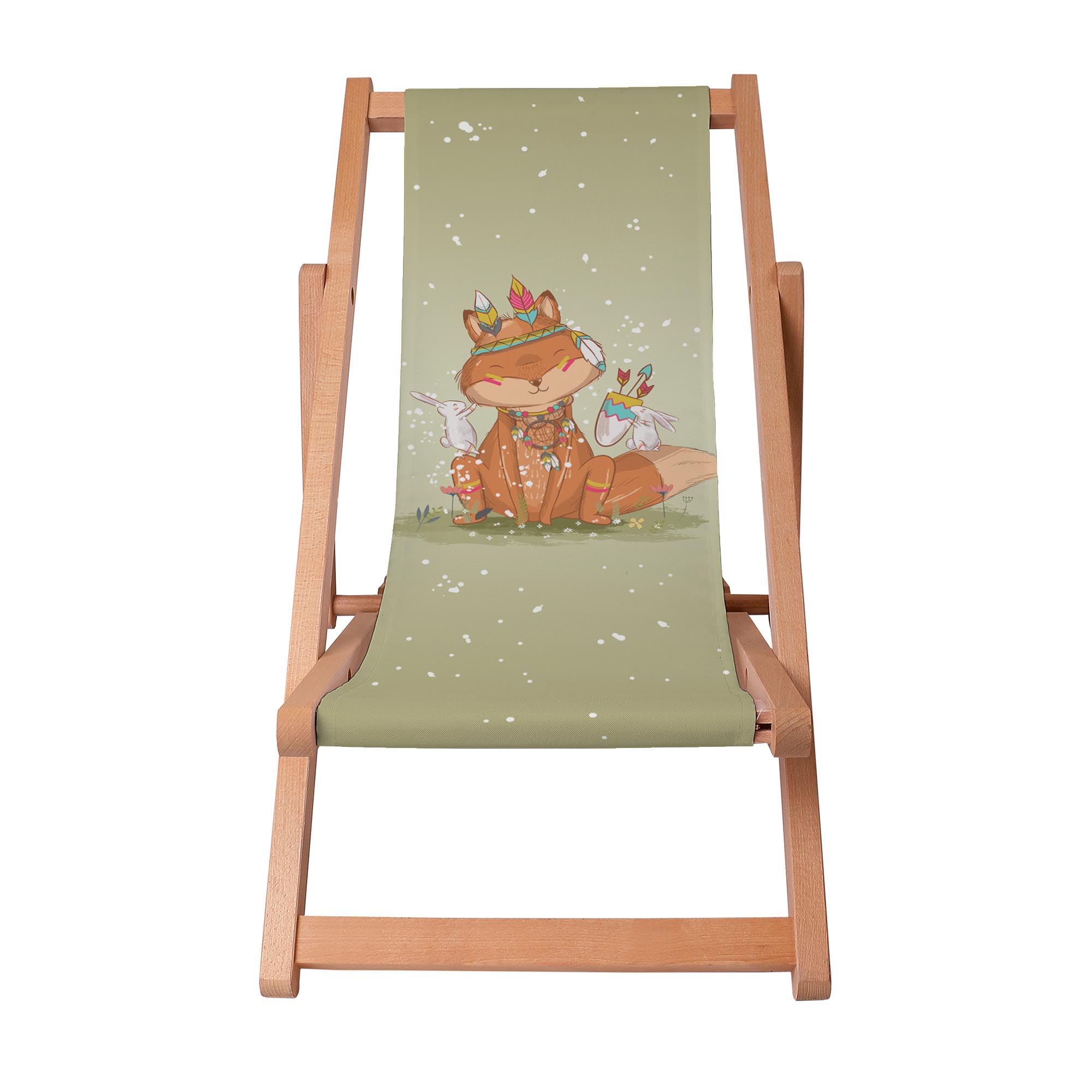 Dřevěné lehátko Little Fox Boho-S