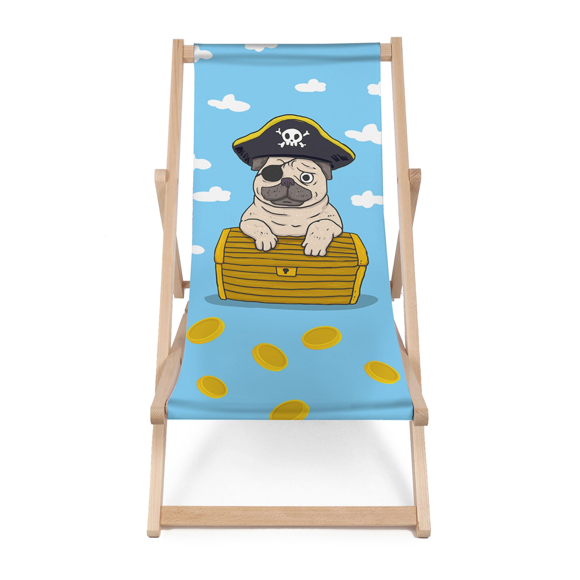 Drevené lehátko Pirate Pug-M