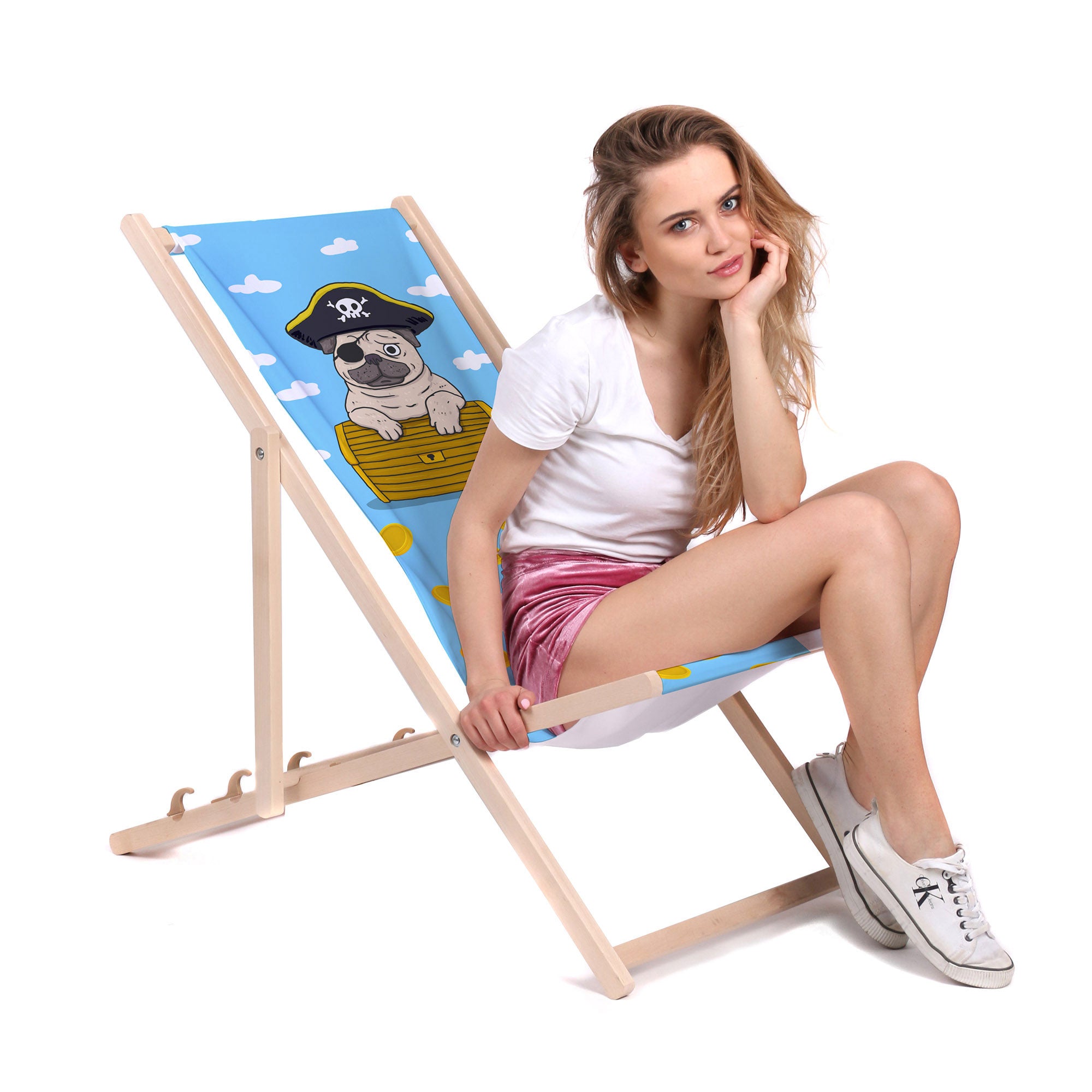 Drevené lehátko Pirate Pug-M