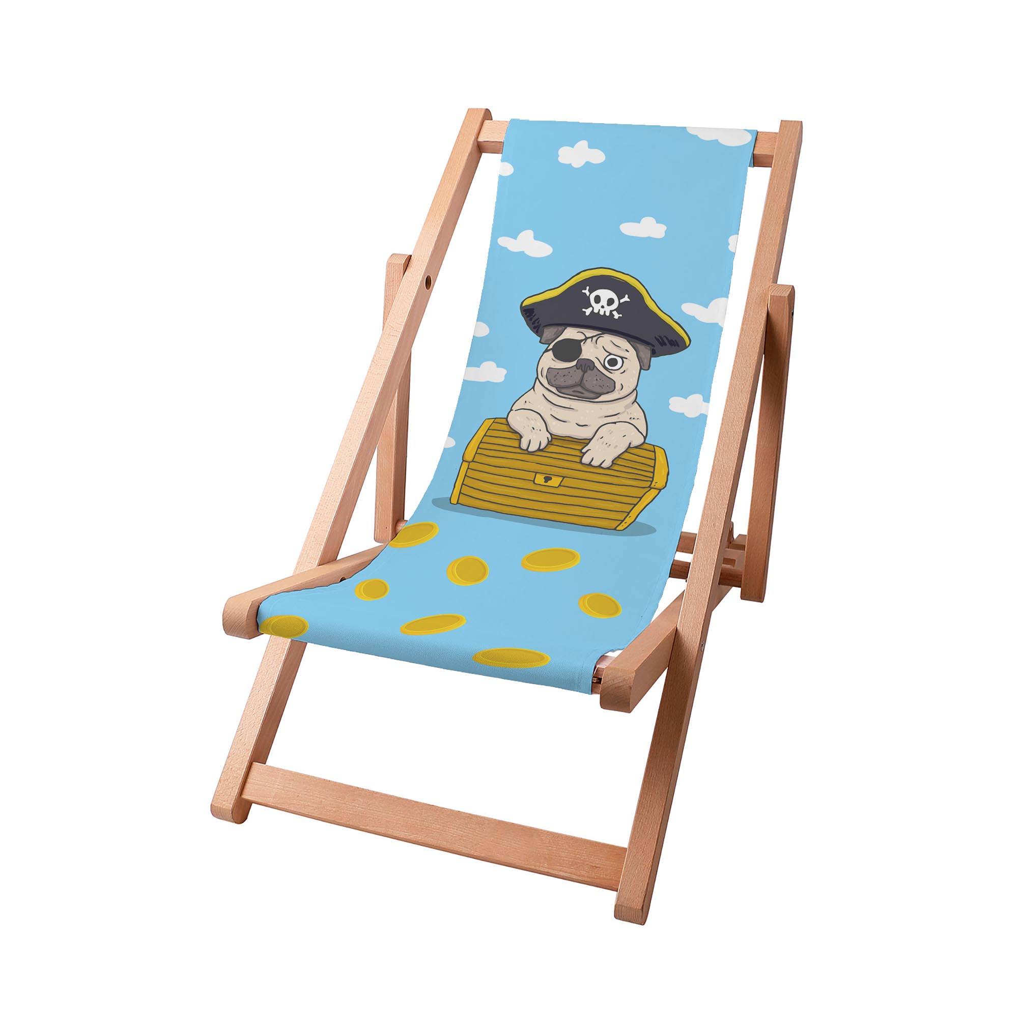Drevené lehátko Pirate Pug