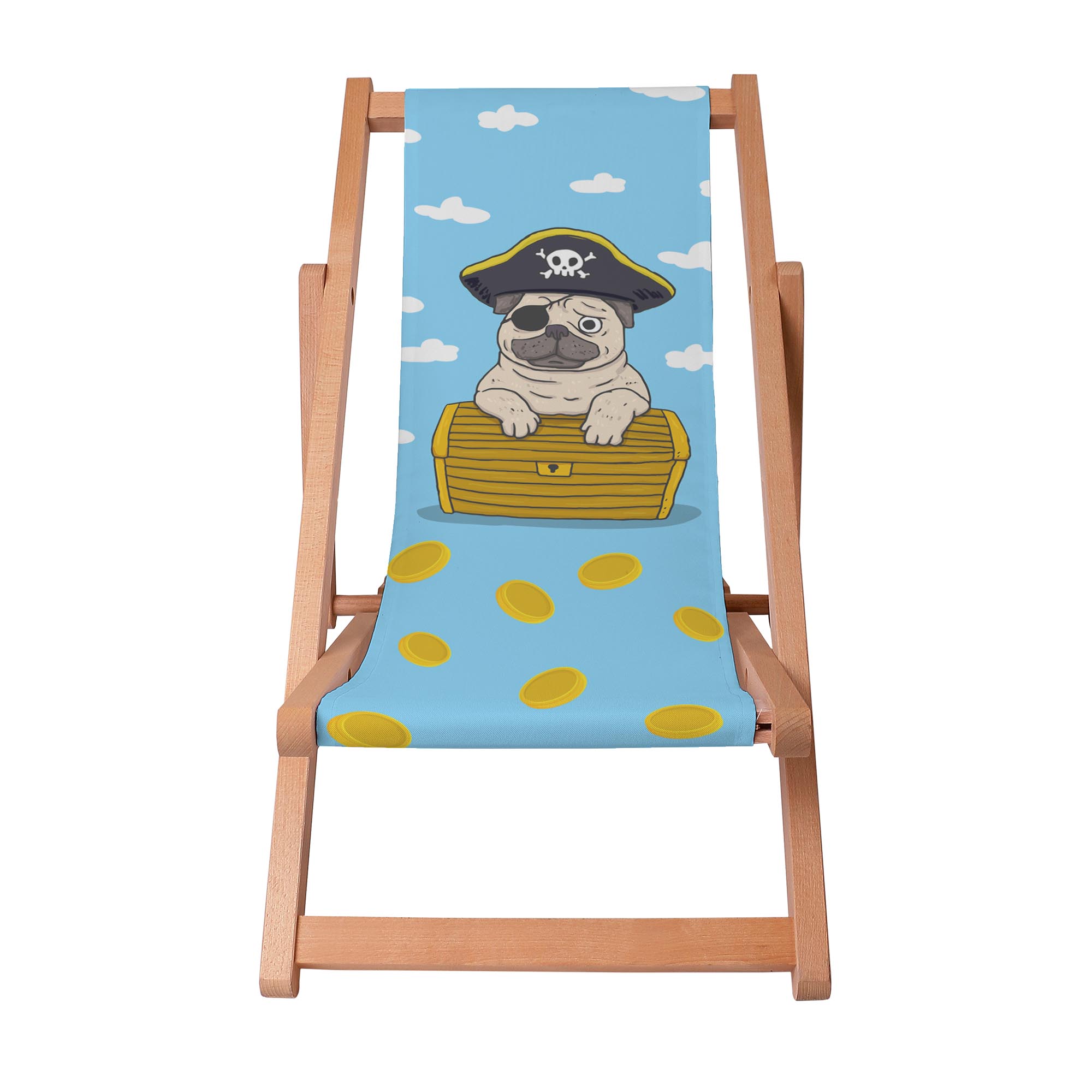 Drevené lehátko Pirate Pug-S