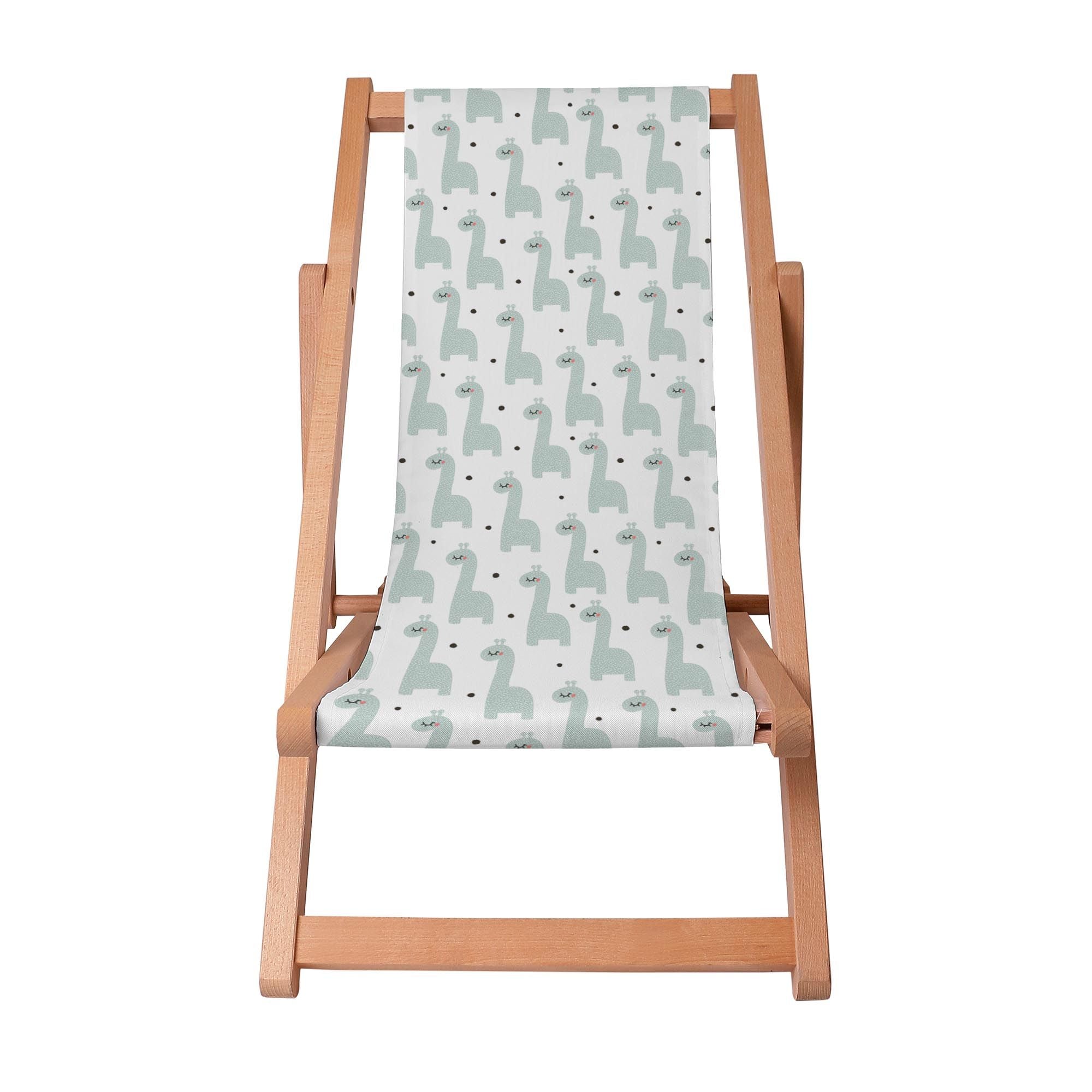 Wooden Deck Chair Sleepy Dinosaur