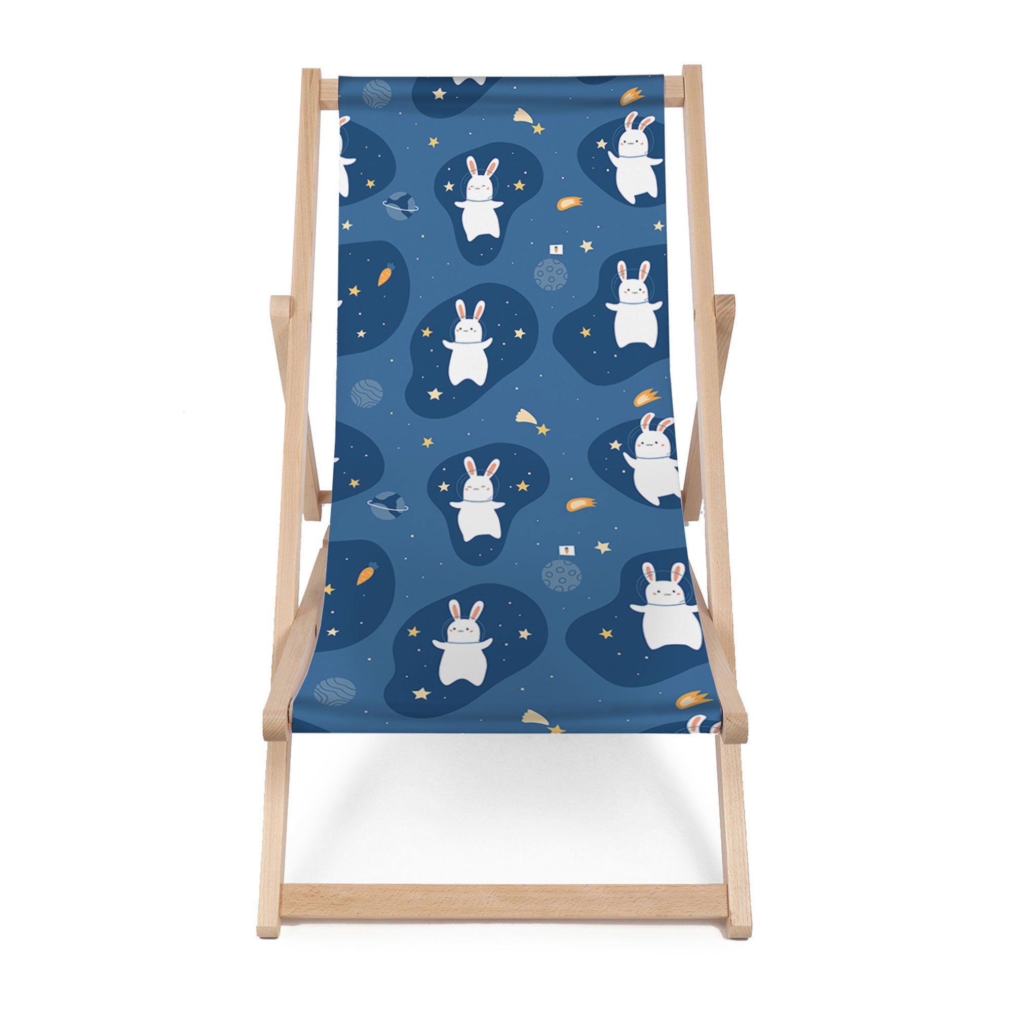 Drevené ležadlo Rabbit int the Space-M