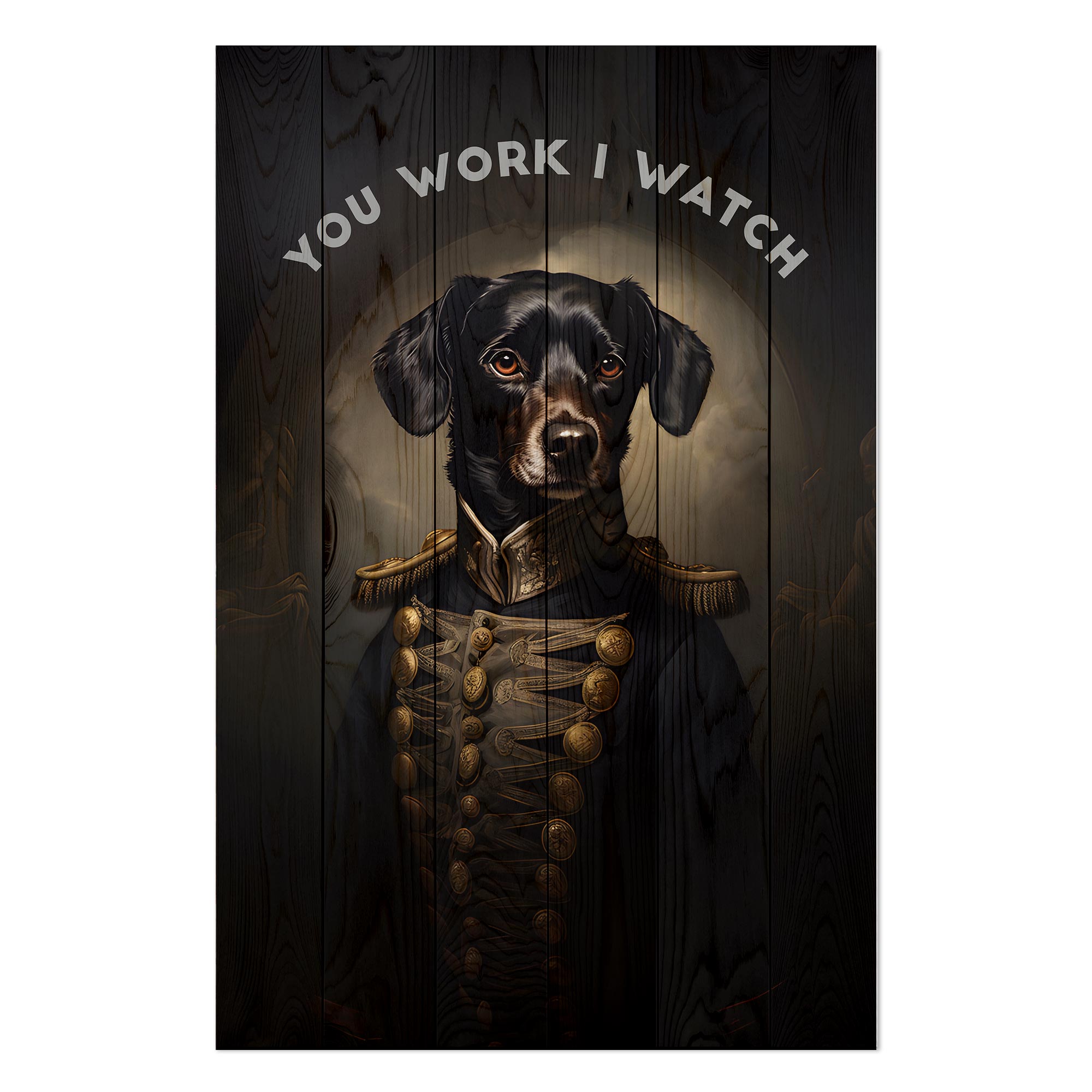 Obraz Wood You work I watch-70x90 cm