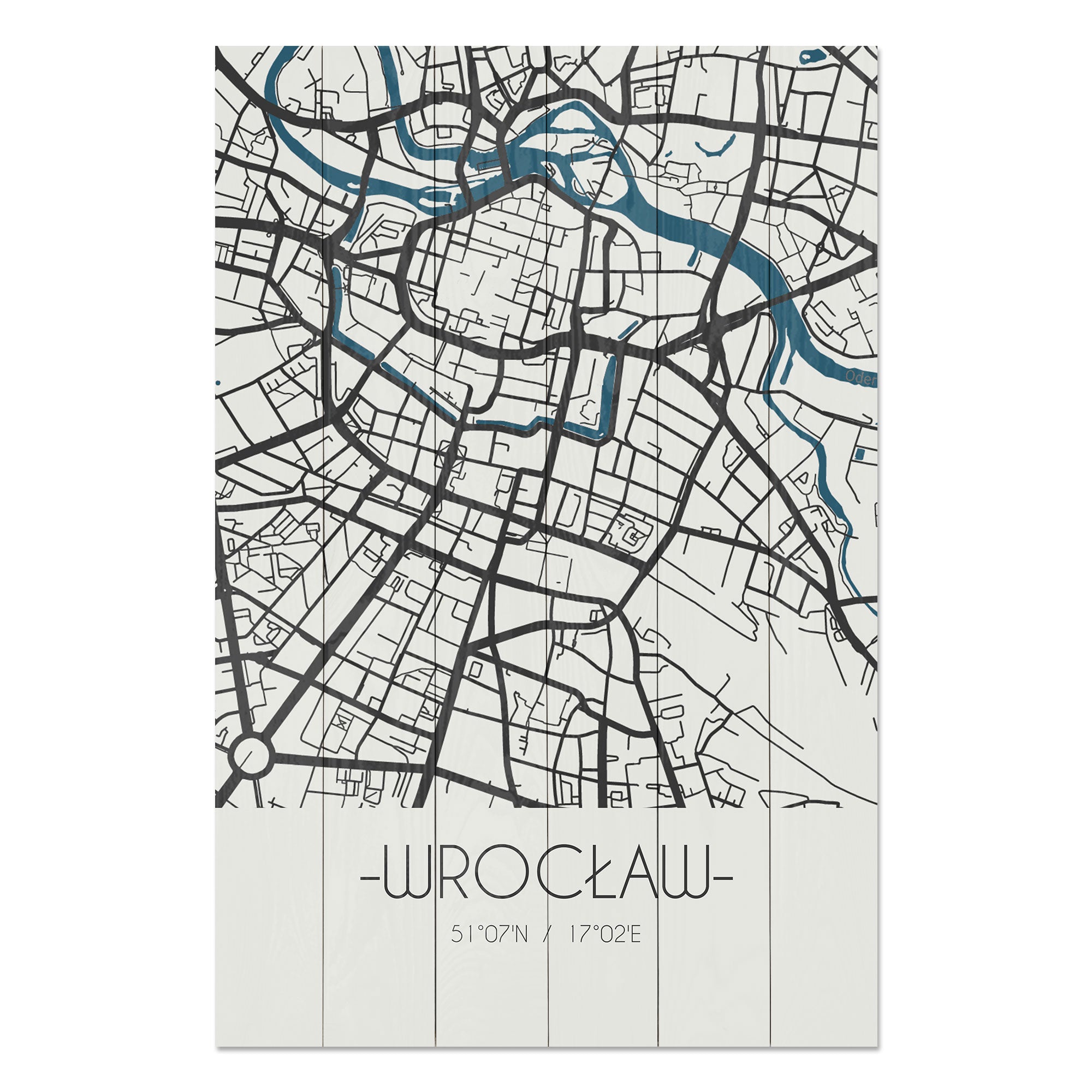 Obraz Wood Wrocław-70x90 cm