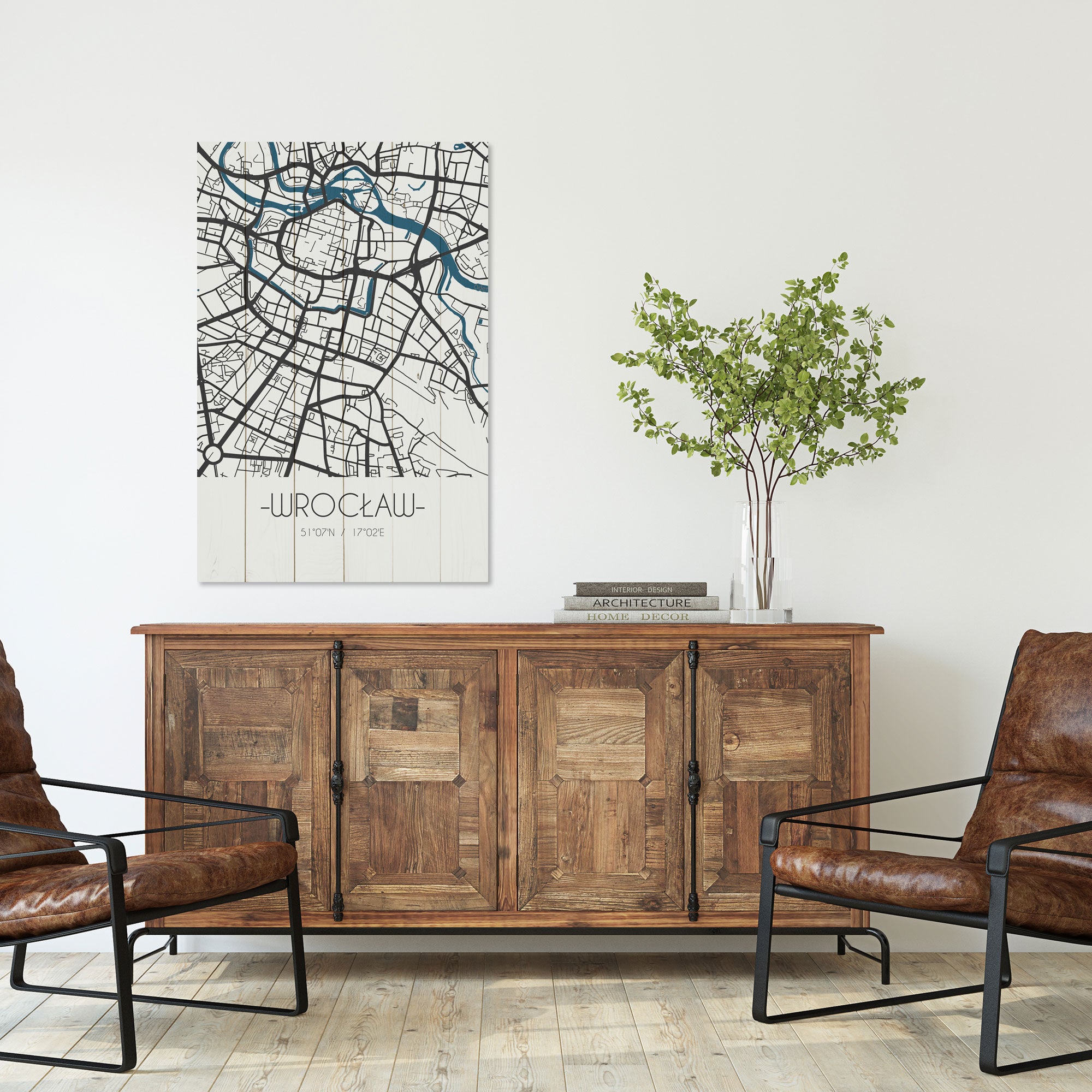 Obraz Wood Wrocław-70x90 cm