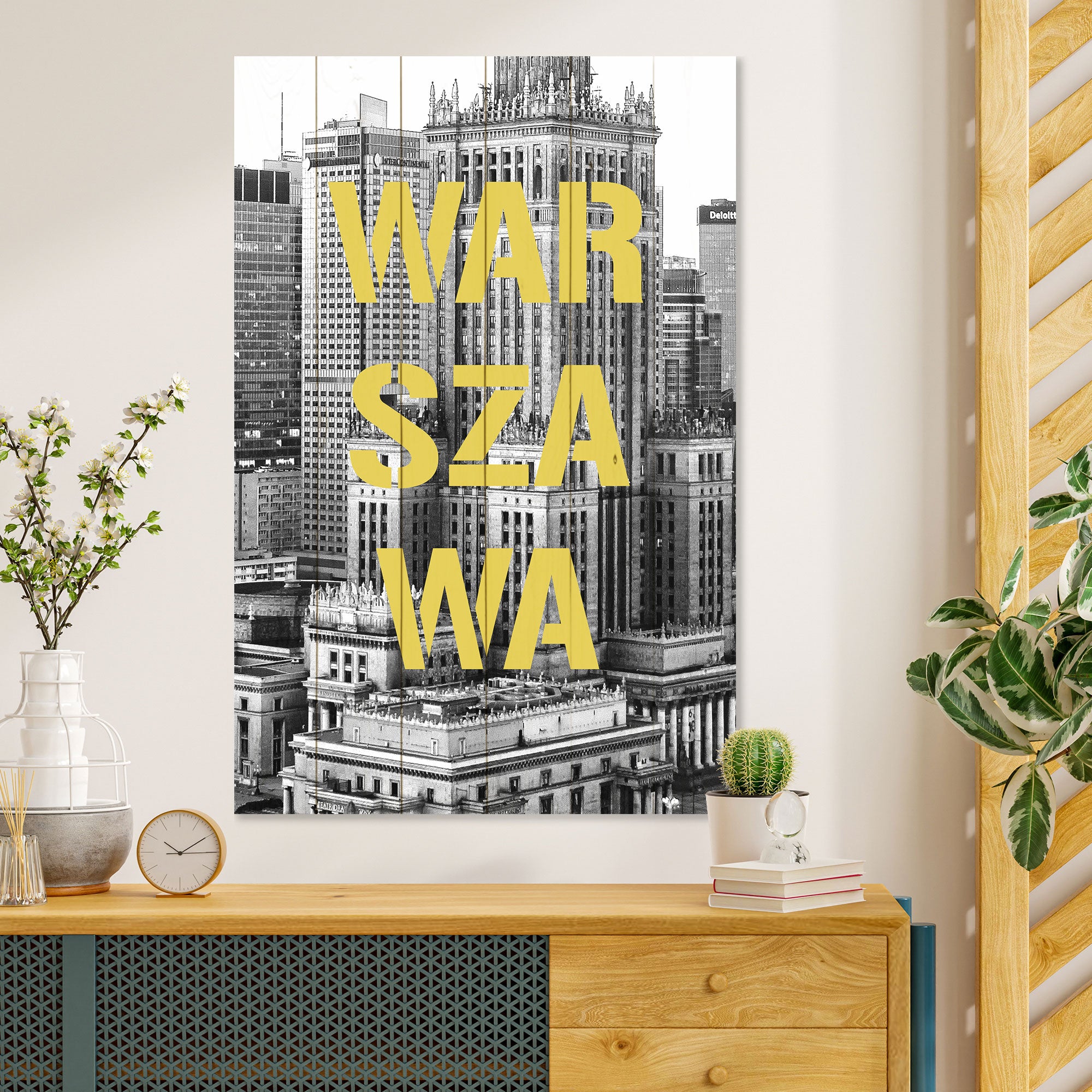 Obraz Wood Warszawa B&W-40x60 cm