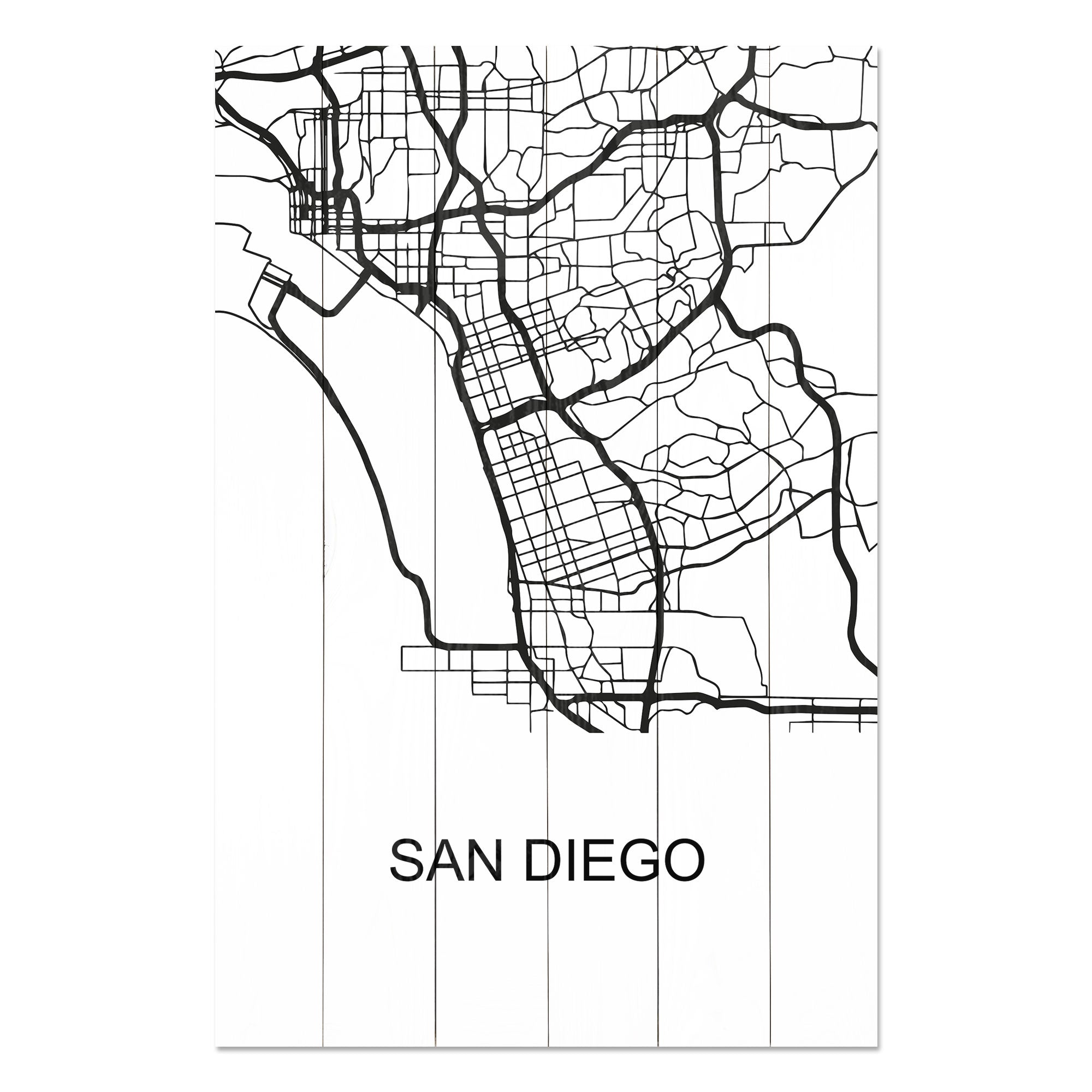 Obraz Wood San Diego-50x70 cm