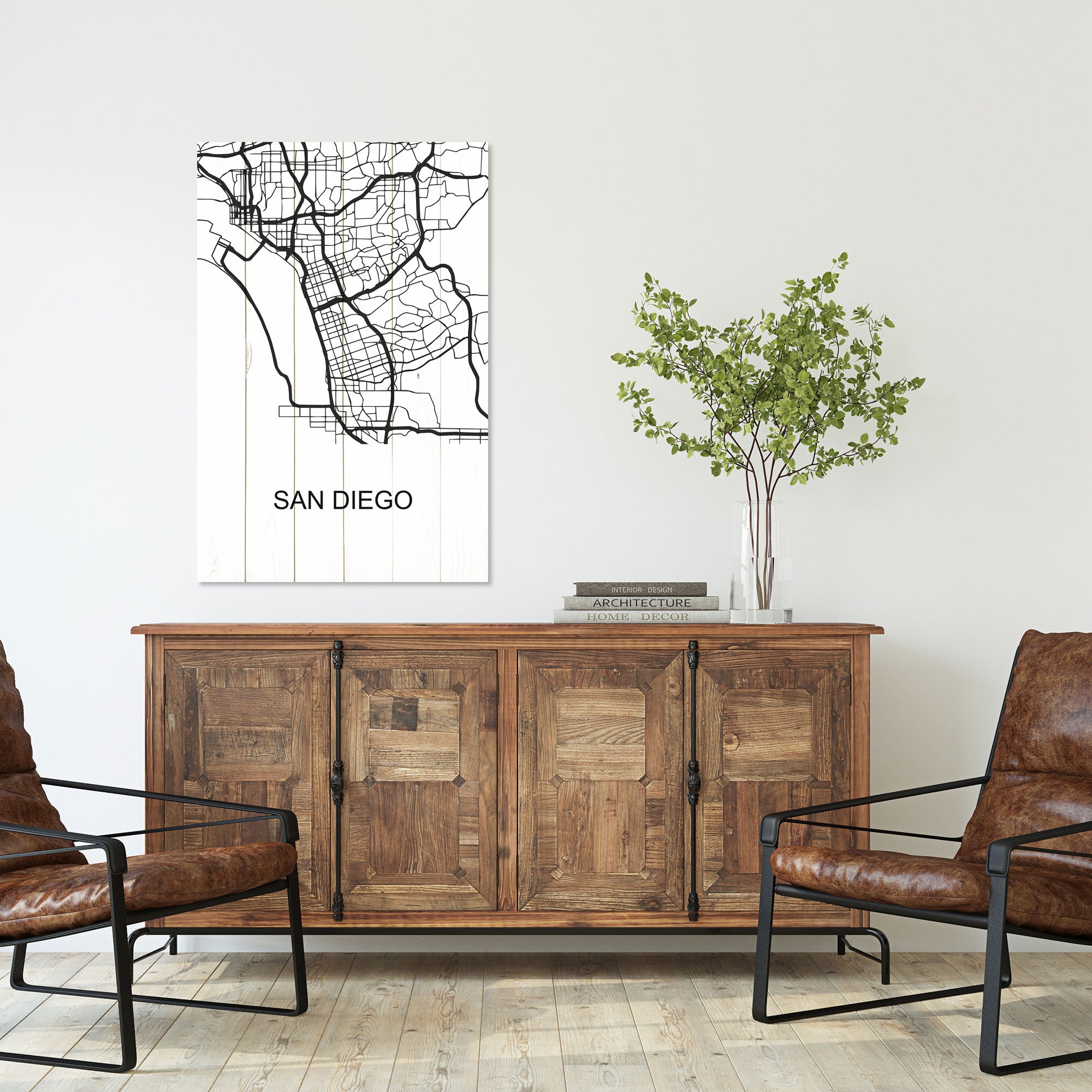 Obraz Wood San Diego-50x70 cm