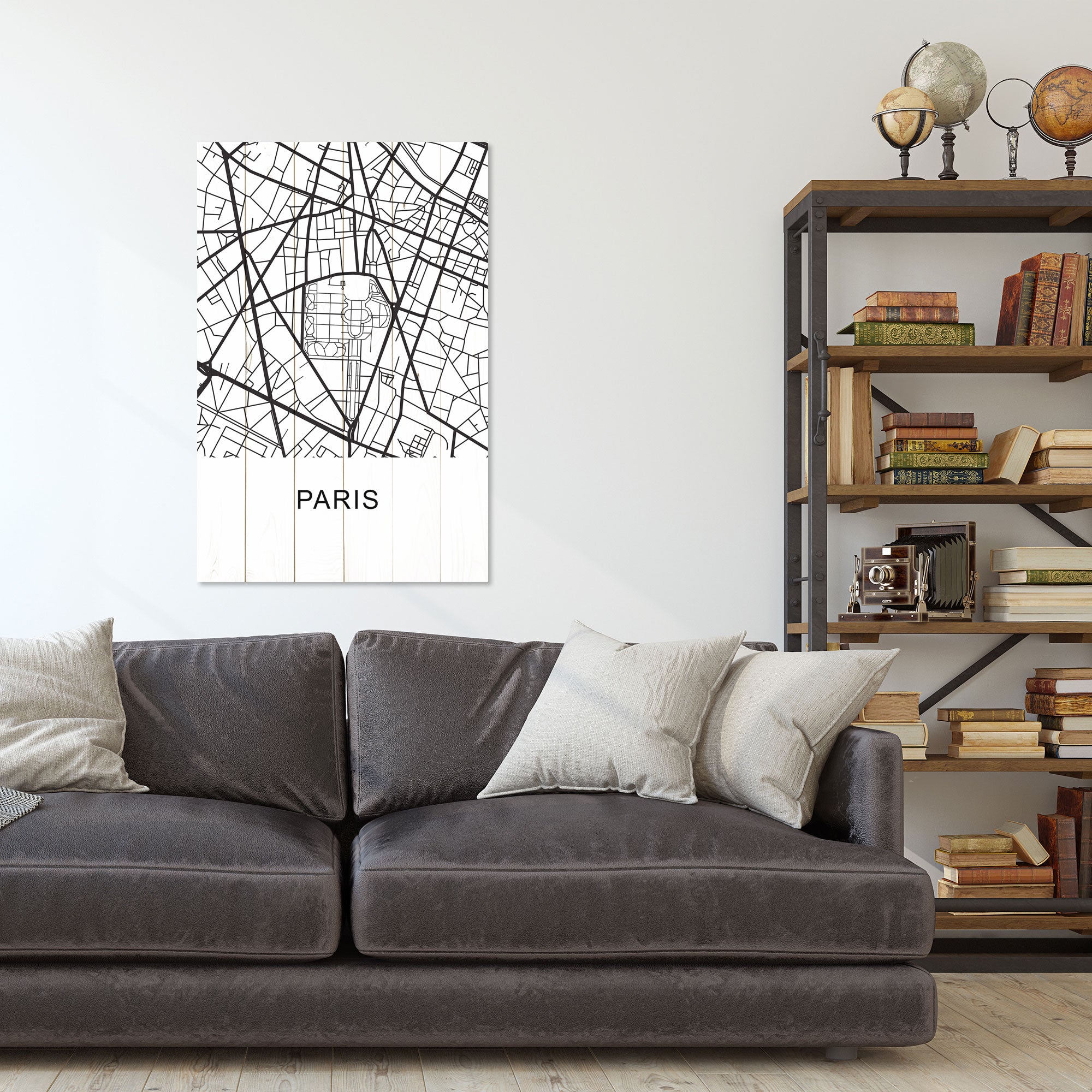 Obraz Wood Paríž-70x90 cm