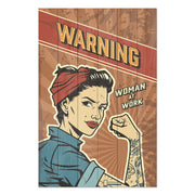 Obraz Wood Warning-50x70 cm