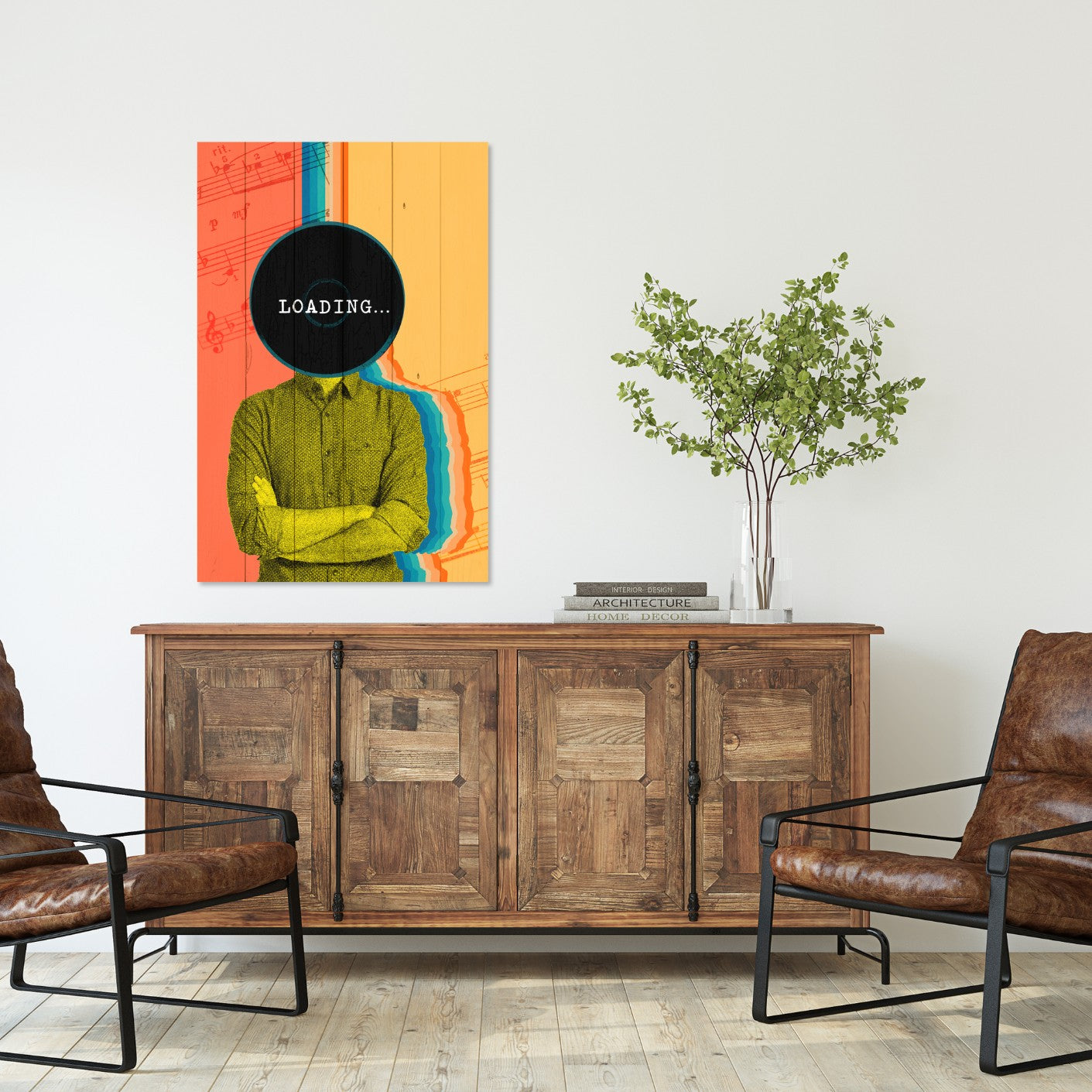 Obraz Wood Vintage Loading-50x70 cm