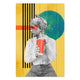 Bild Holz Vintage Frau mit Getränk-40x60 cm