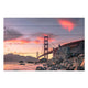 Obraz Wood Západ slunce nad Golden Gate Bridge-40x60 cm