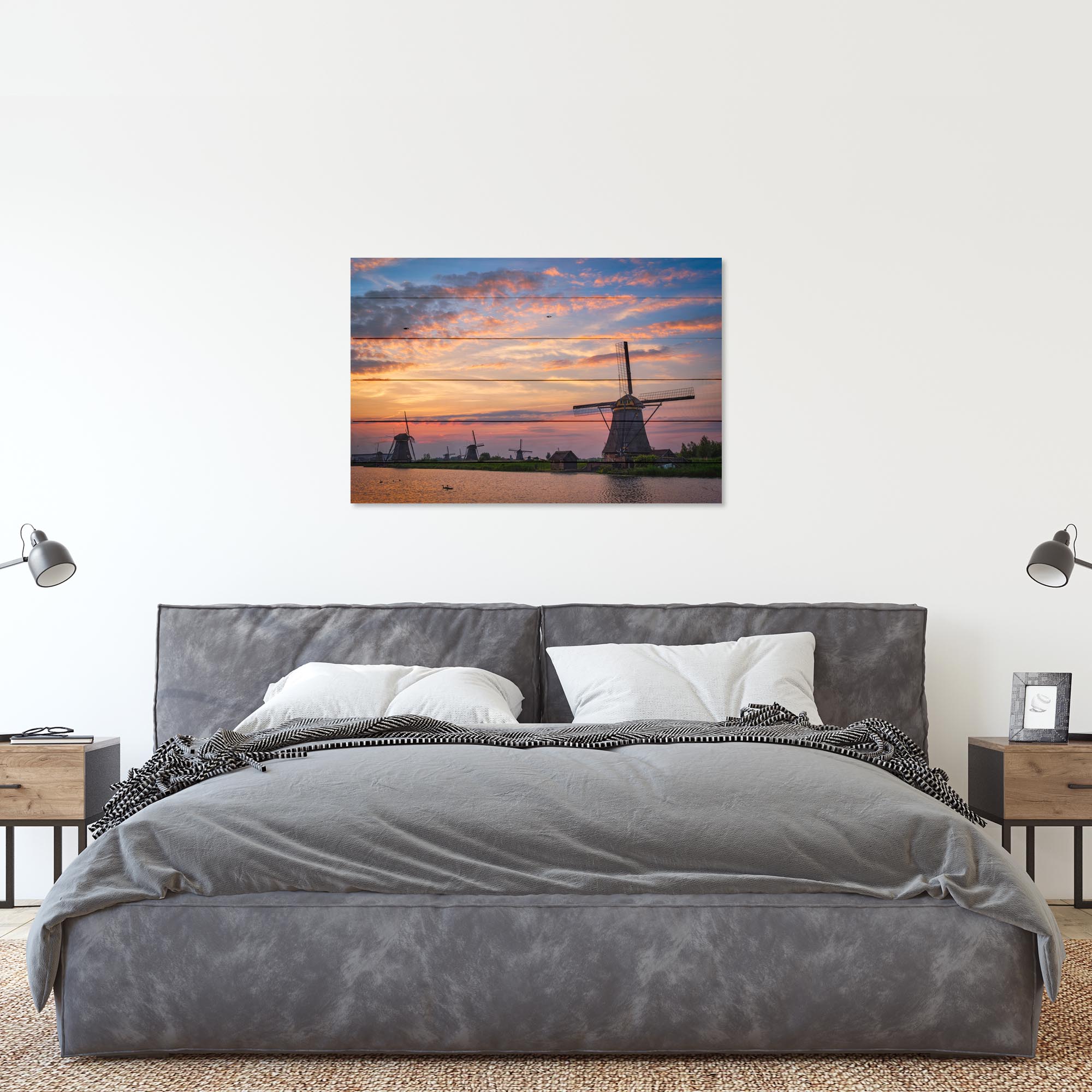 Obraz Wood Sunset Over the Mill-30x40 cm