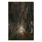 Wood Painting Road among the Trees-70x90 cm