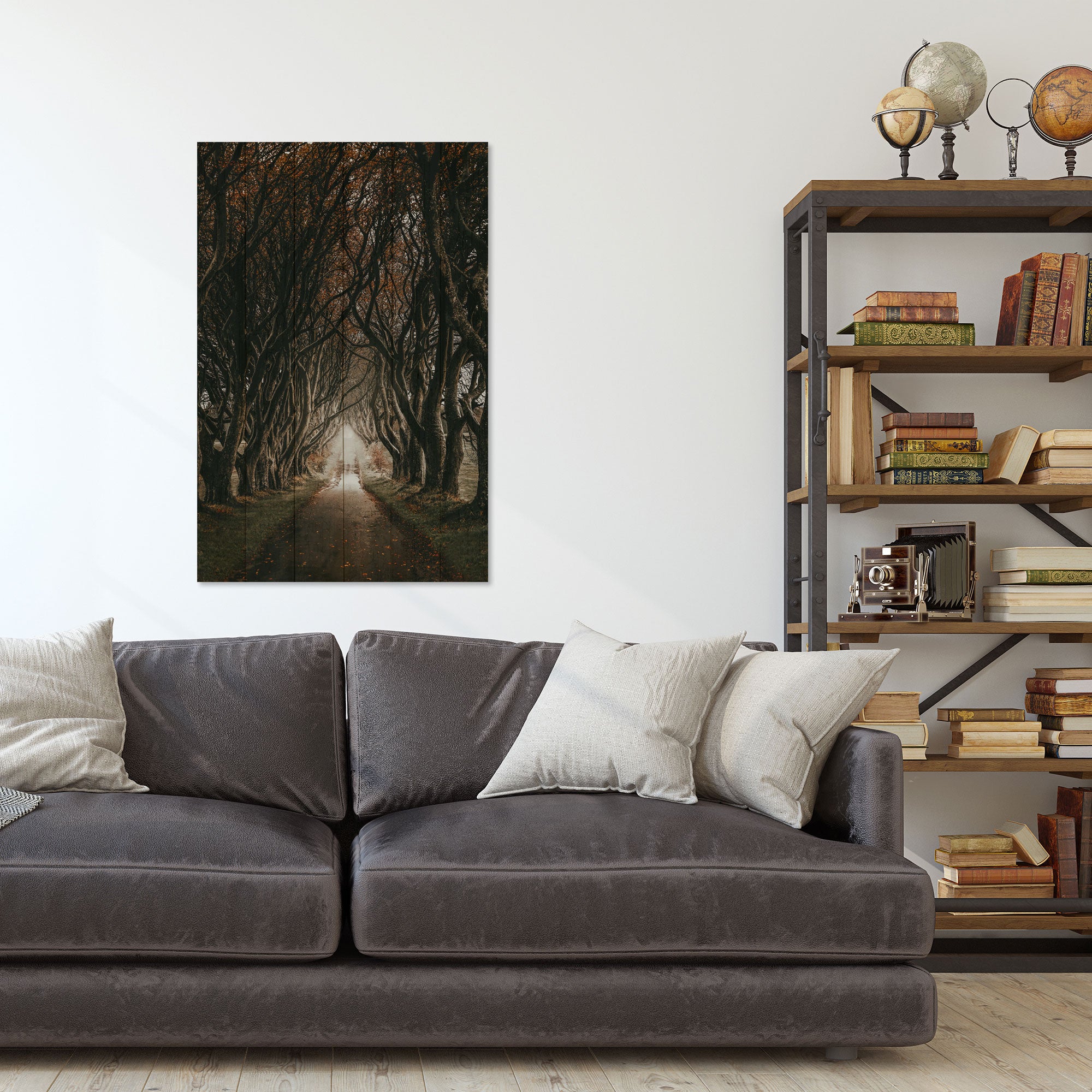 Obraz Wood Cesta medzi stromami-40x60 cm