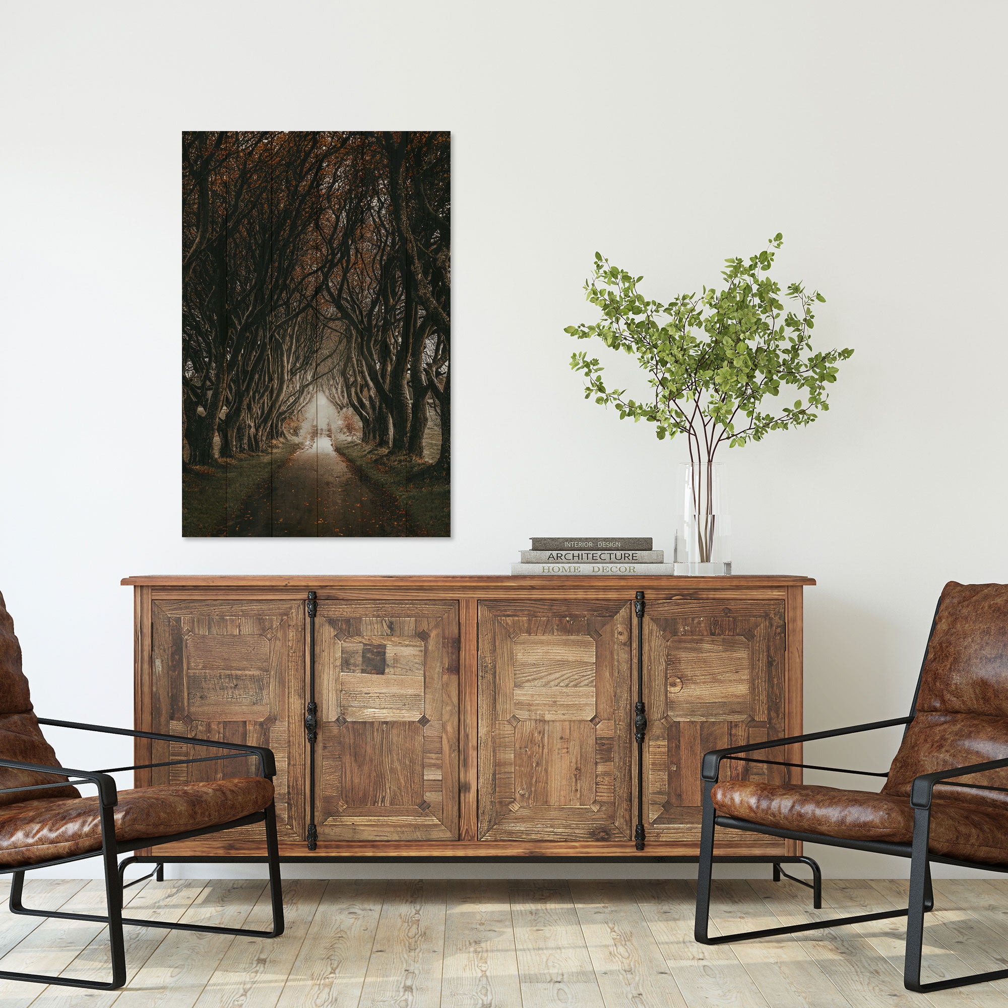 Obraz Wood Cesta medzi stromami-40x60 cm