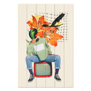 Obraz Wood Man s kačacou hlavou-50x70 cm