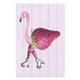 Obraz Wood Pink Flamingo with Strawberry-20x30 cm