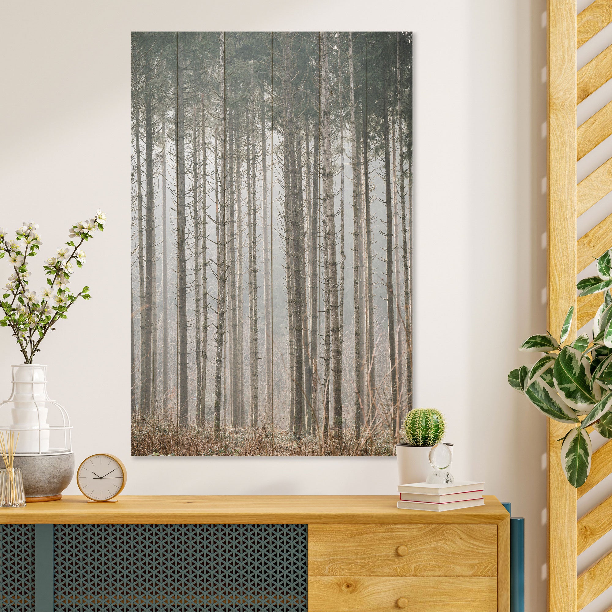 Obraz Wood Tajomný les-40x60 cm