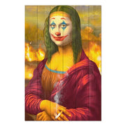 Obraz Wood Mona Lisa Koláž Joker-30x40 cm