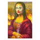 Obraz Wood Mona Lisa Koláž Joker-50x70 cm