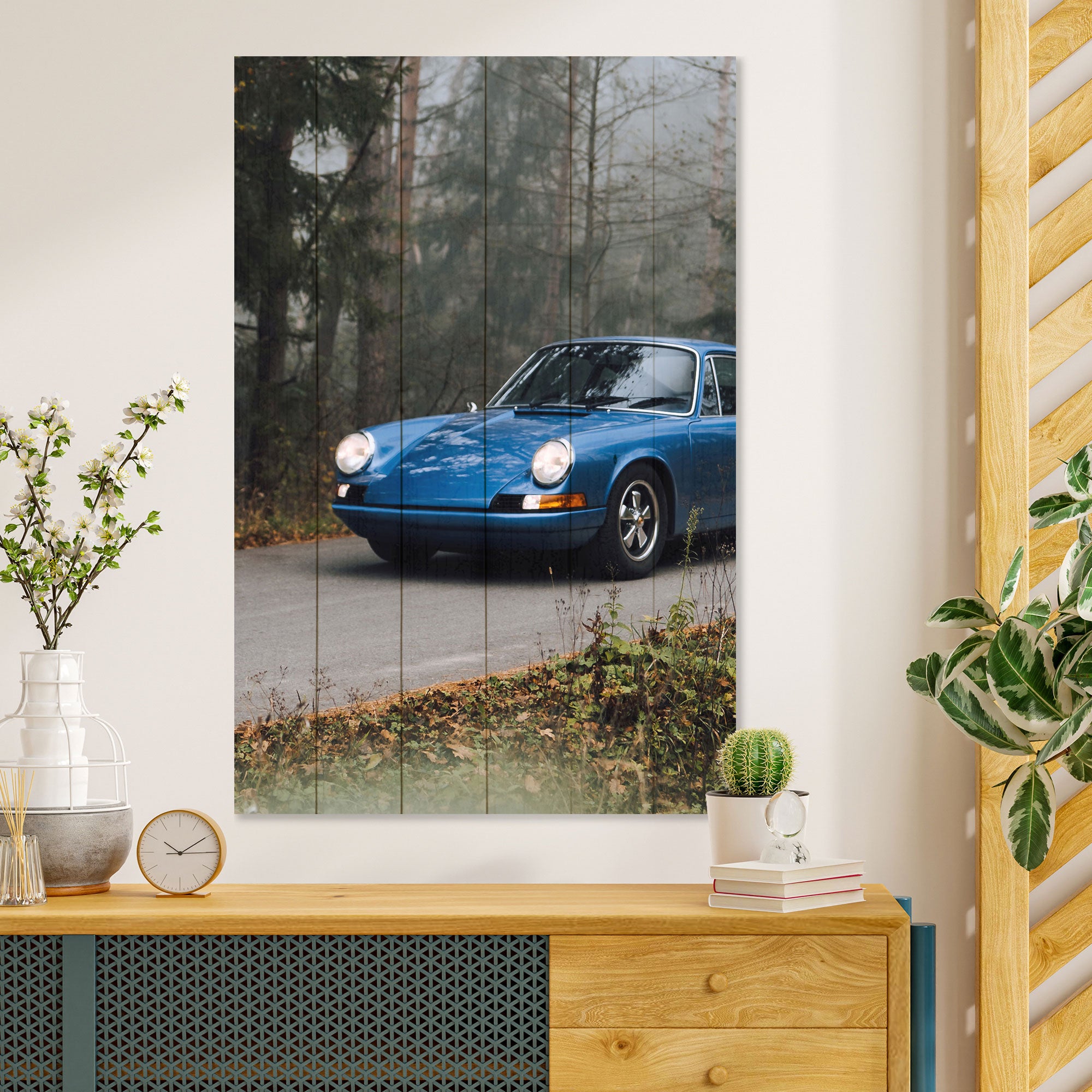 Wood Picture Morning Ride-70x90 cm