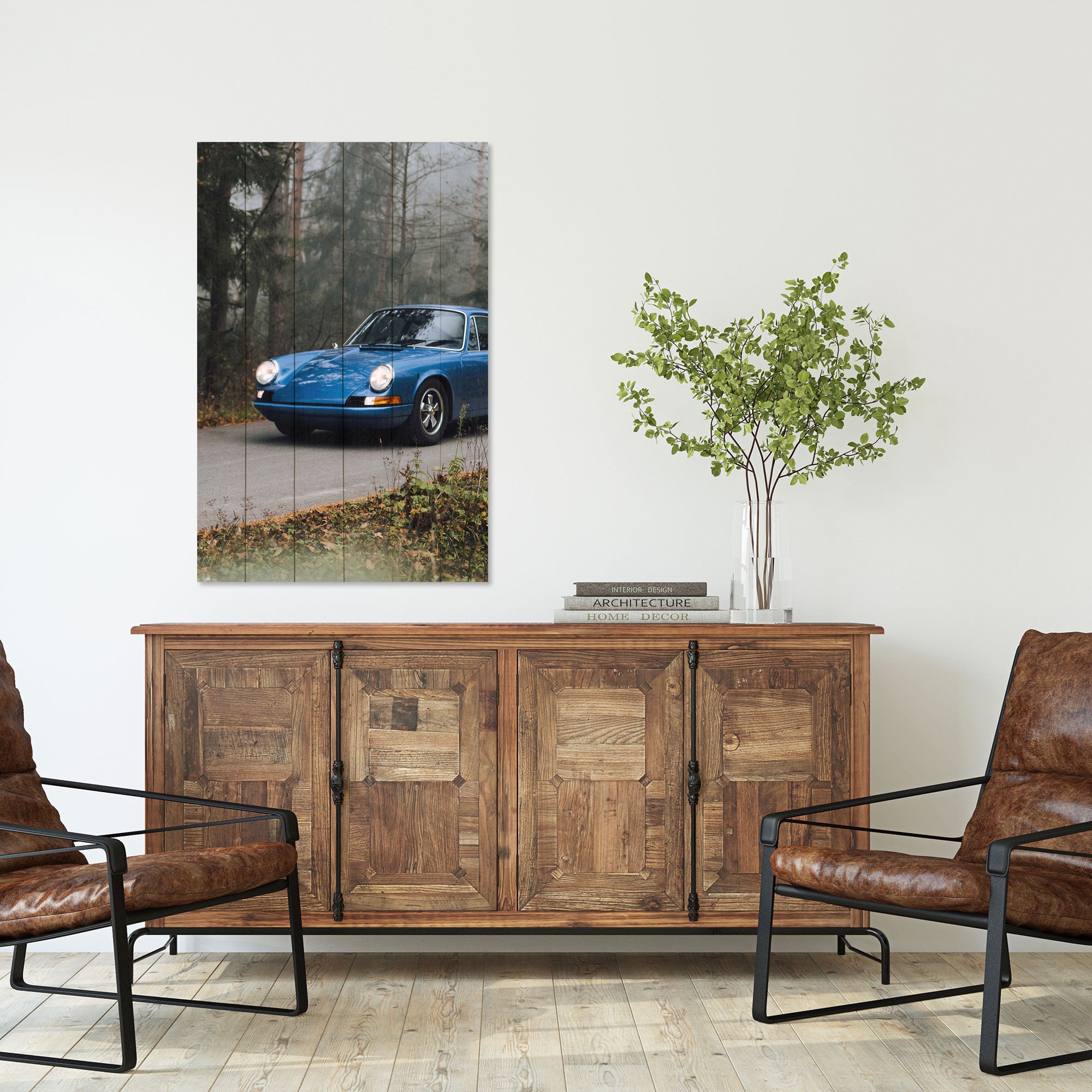 Wood Picture Morning Ride-70x90 cm