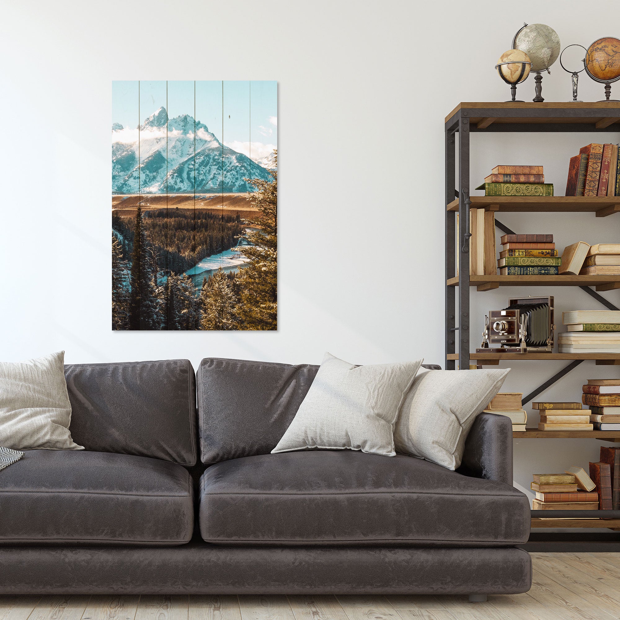 Obraz Wood Horské Krajiny-50x70 cm