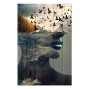 Obraz Wood Otvorená Myseľ-50x70 cm