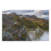 Obraz Wood Passo Dello Stelvio-50x70 cm