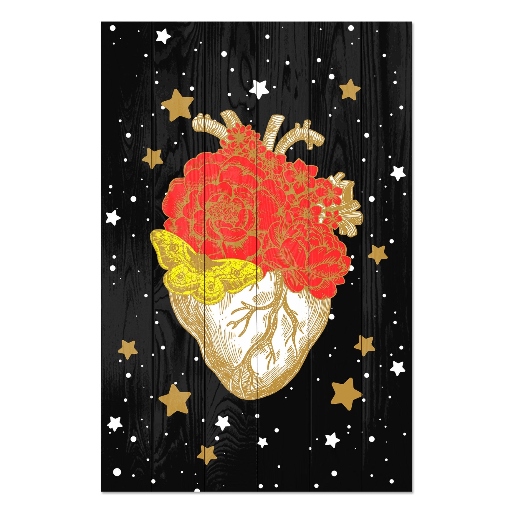 Obraz Wood Heart in the Galaxy