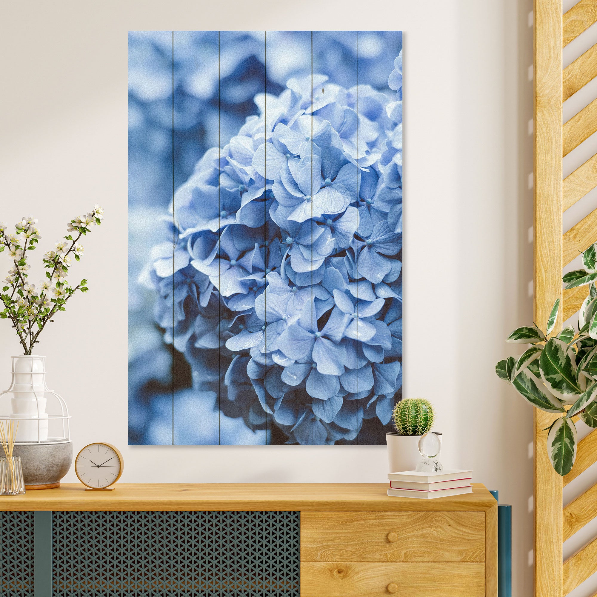 Obraz Wood Hydrangea-30x40 cm