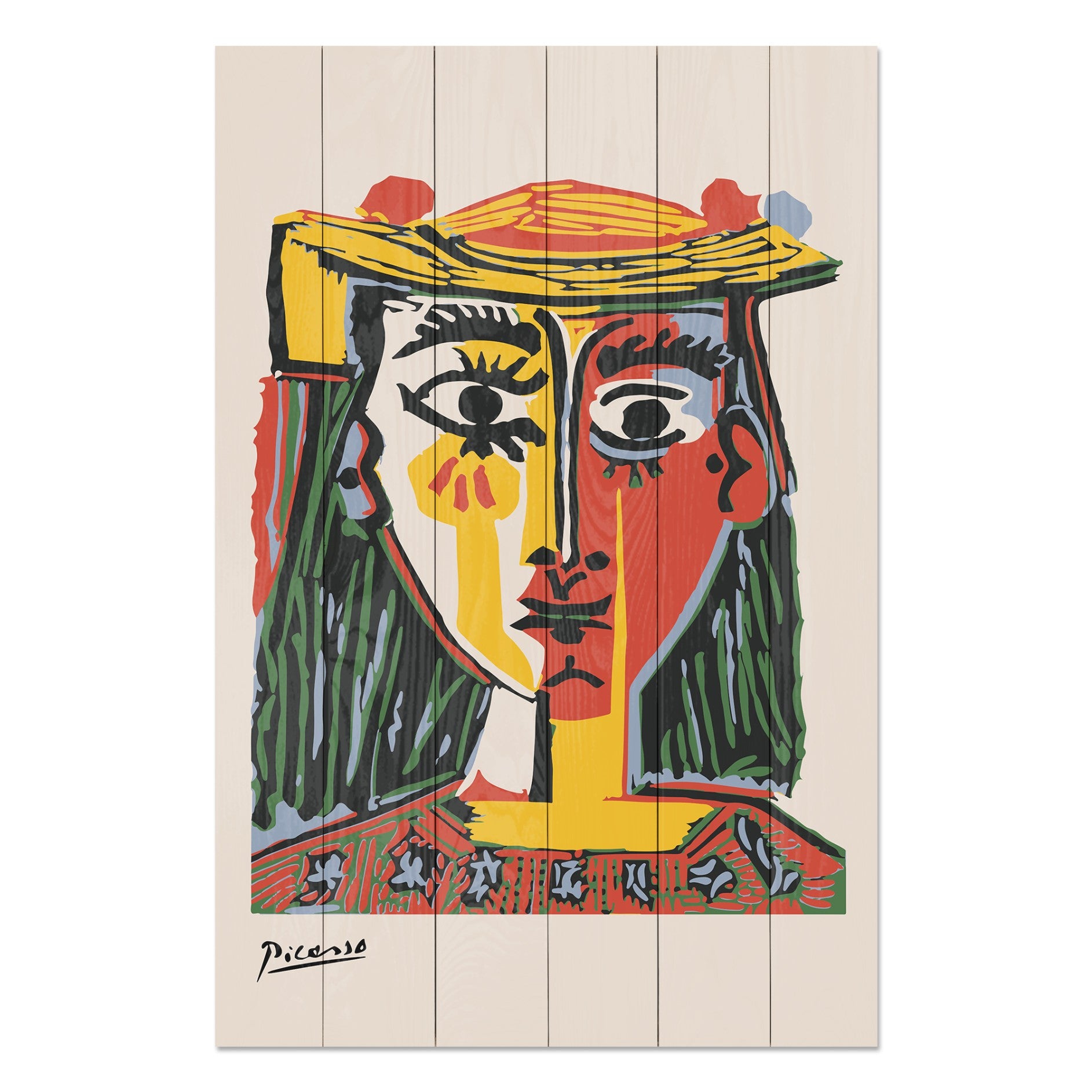 Obraz Wood Picasso Abstrakt 1