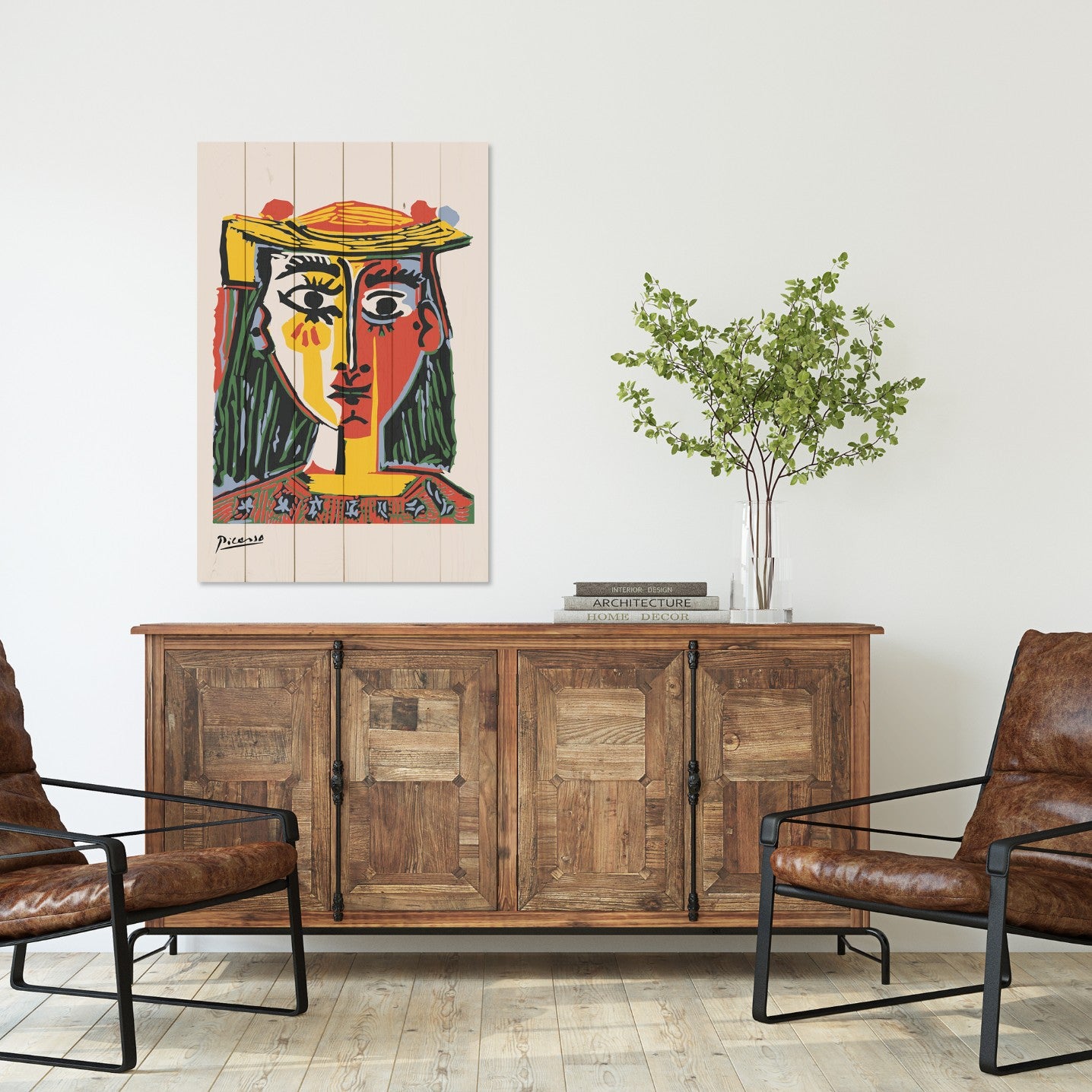 Obraz Wood Picasso Abstrakt 1-20x30 cm