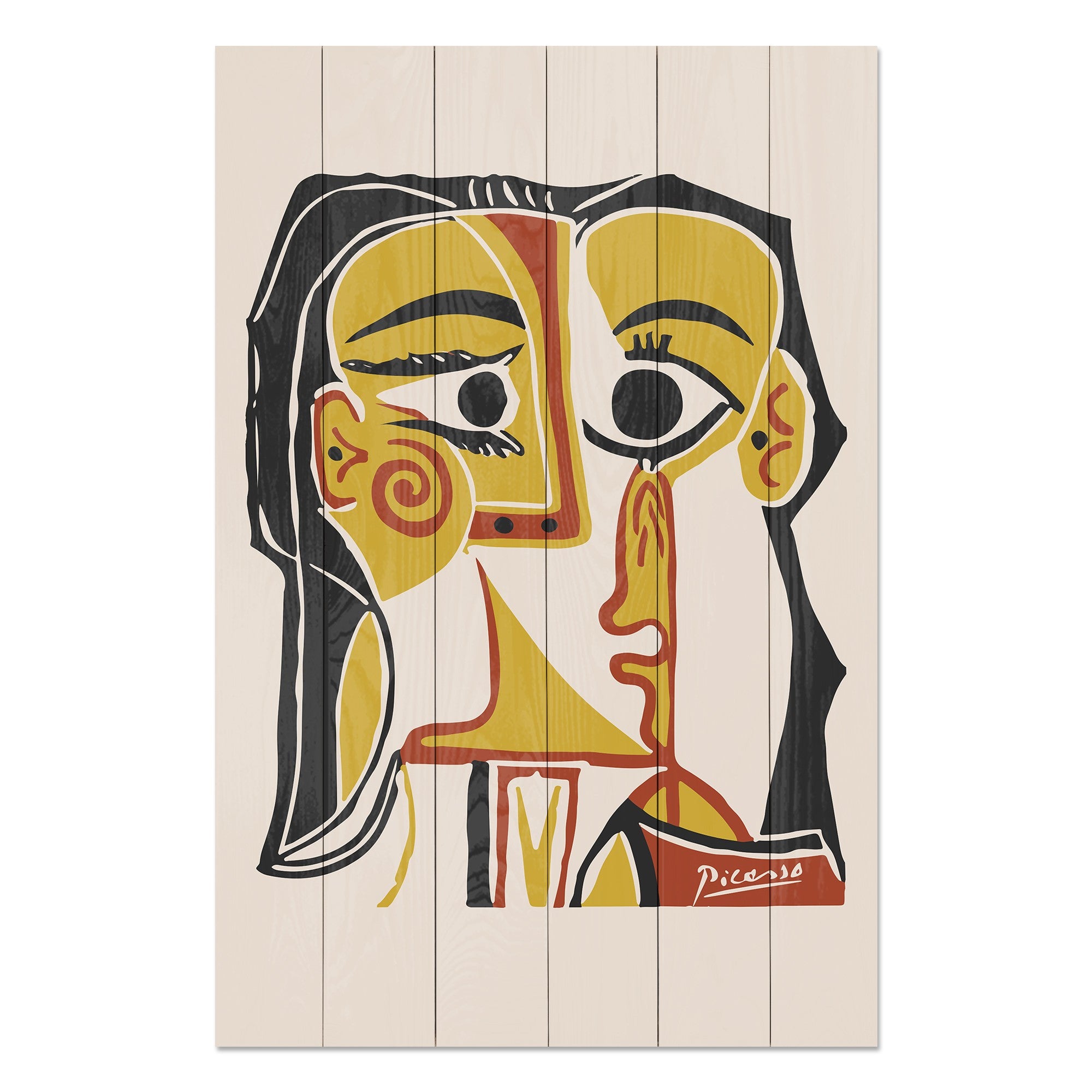 Obraz Wood Picasso Abstrakt 2-50x70 cm