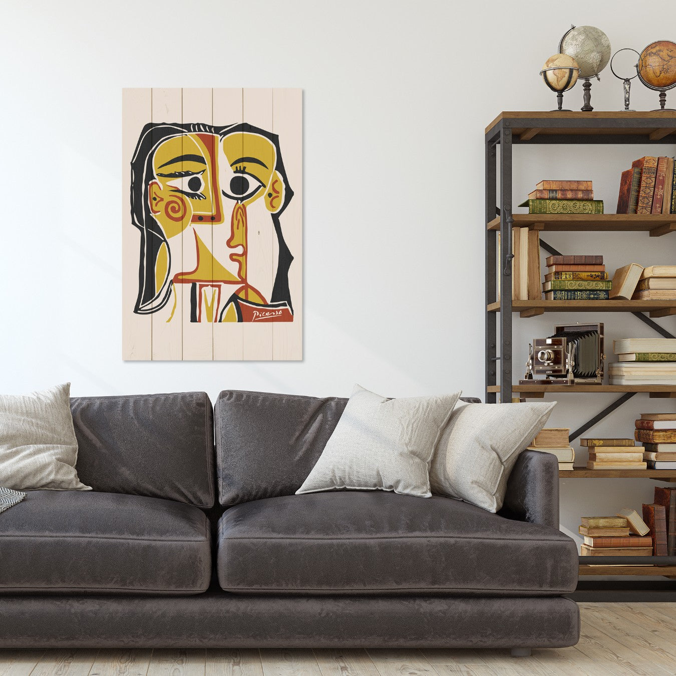 Obraz Wood Picasso Abstrakt 2-20x30 cm